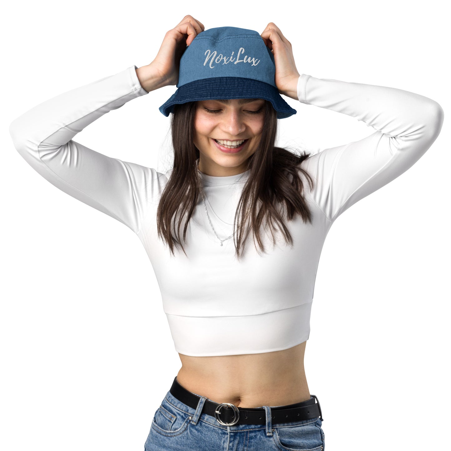 Women Denim Bucket Hat One Size Fits Most