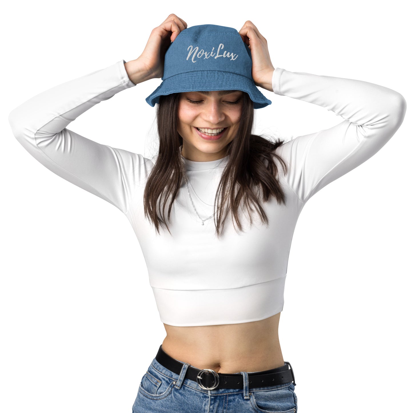 Women Denim Bucket Hat One Size Fits Most