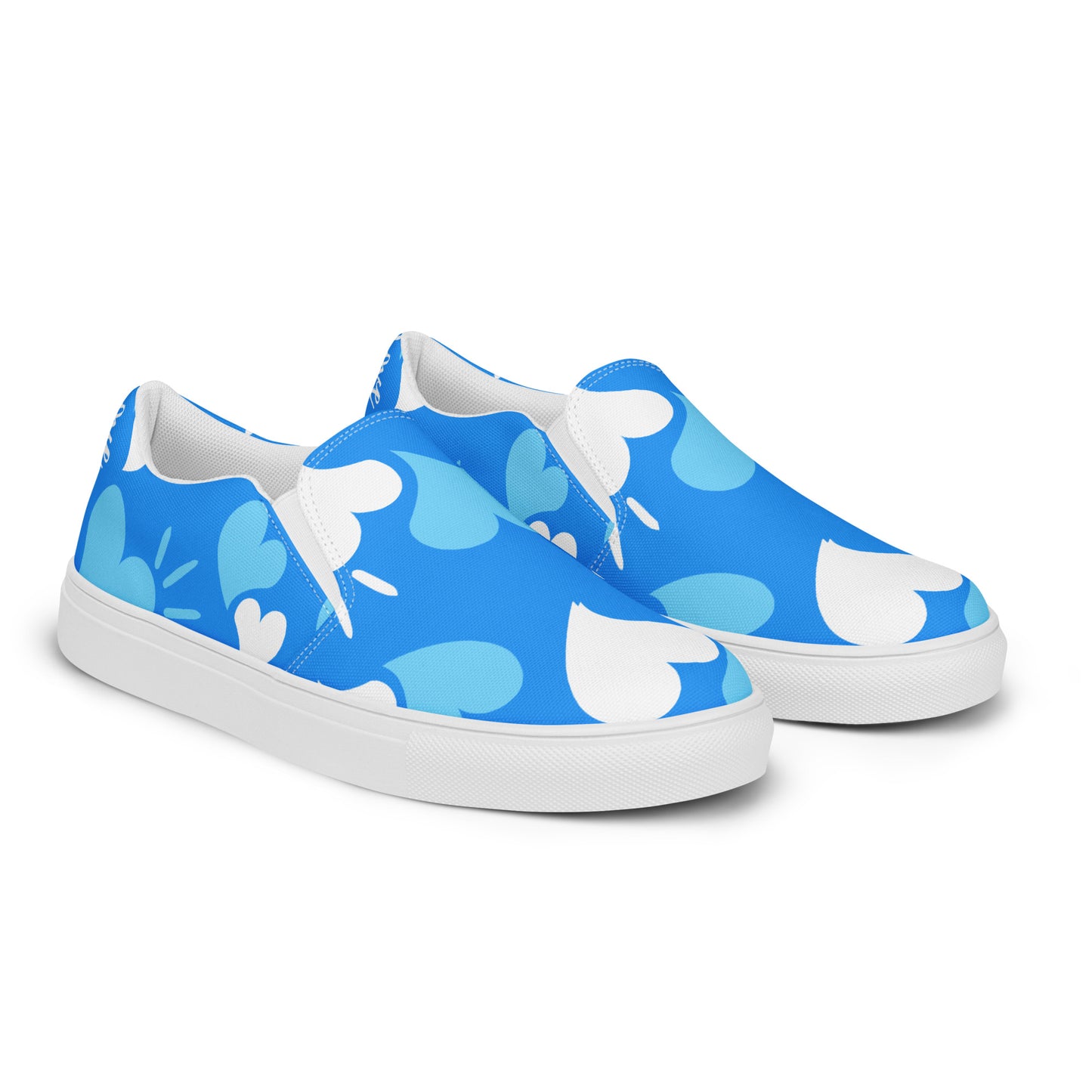 Women’s Slip-on Canvas Shoes Hearts Blue